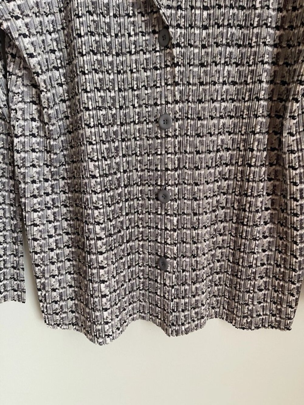 Pleats Please Issey Miyake Gray Long Sleeve Button Jacket Japan Rare View 5